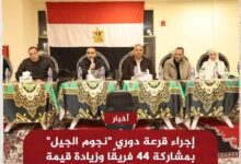 إجراء قرعة دوري "نجوم الجيل" بمشاركة 44 فريقًا وزيادة قيمة الجوائز لـ 210 ألف جنيه