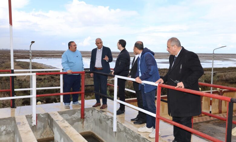 انتظام العمل بمحطة مياه الشمالية بمطوبس