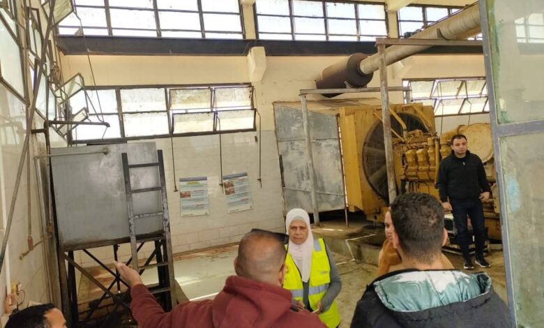 جولة تفقدية لرئيس مجلس إدارة  شركة مياه الشري لمتابعة سير العمل ببنى سويف