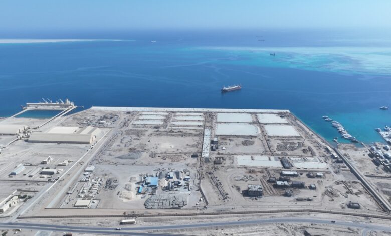 أحدث تصوير جوي للمحطة متعددة الأغراض( سفاجا 2 ) بميناء سفاجا البحري