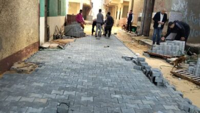 محافظ كفرالشيخ يتابع أعمال تركيب الإنترلوك بسيدي سالم