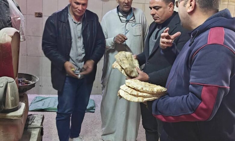 استمرار متابعة الحملات التموينية على المحال التجارية والمنشآت والمخابز بمدينة قلين