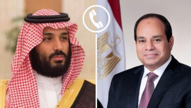 الرئيس السيسي وبن سلمان يؤكدان مواصلة التشاور بين البلدين تعزيزًا للأمن والاستقرار بالمنطقة