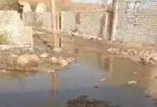 قرية النور ببنى سويف لا ترى النور بسبب طفح الصرف الصحي