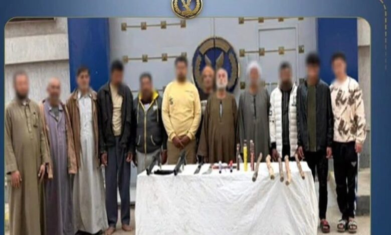 القبض على أطراف مشاجرة عنيفة بين عدد من الأشخاص بقرية منهرو بمركز إهناسيا