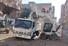 رفع كفاءة النظافة العامة بمداخل ومخارج مدينة قلين