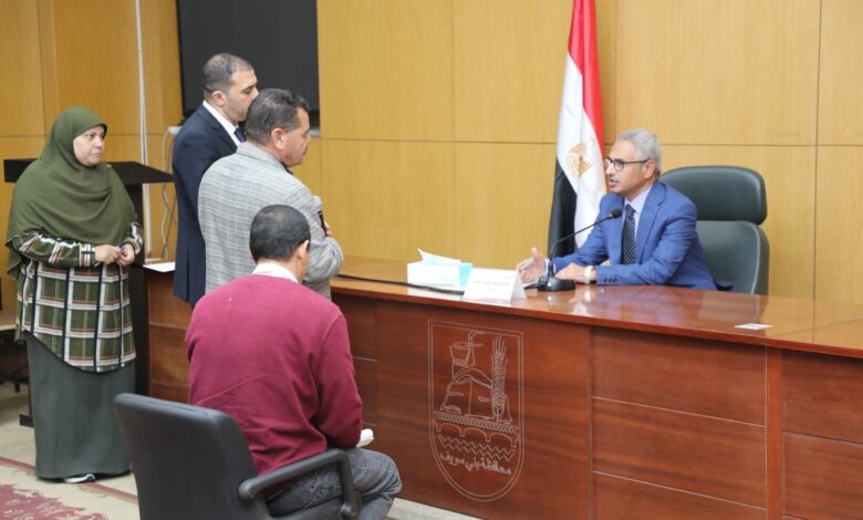 محافظ بني سويف يصدر توجيهات فورية لمعالجة الشكاوى