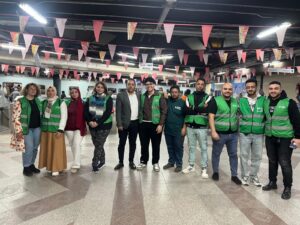 مترو الأنفاق :تم الإنتهاء من توزيع  مائة وخمسون ألف وجبة خفيفة لإفطار صائم بعدد من محطات التبادلية