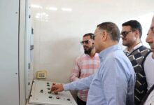 إطلاق التيار الكهربائي بمحطة صرف صحي "كفر النخلة" بطوخ