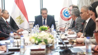 وزير الصحة يتابع مستجدات المشروعات الإنشائية مع رئيس شركة وادي النيل