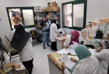 الكشف الطبي على 1061 مواطن خلال القافلة الطبية بقرية الشيخ بيصار بمطوبس