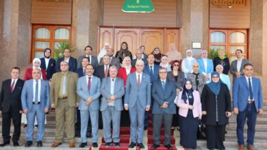 رئيس جامعة المنوفية يستقبل فرق الهيئة القومية لضمان الجودة لزيارة كليات الإعلام والتجارة والتربية