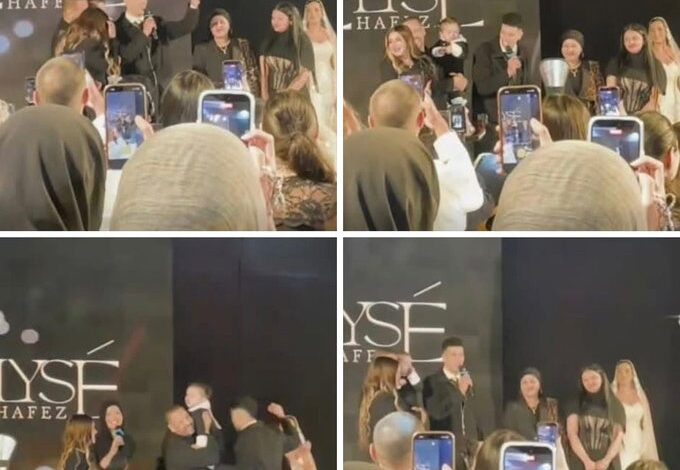 إمام عاشور بشارك في إفتتاح عرض أزياء من تصميم زوجته