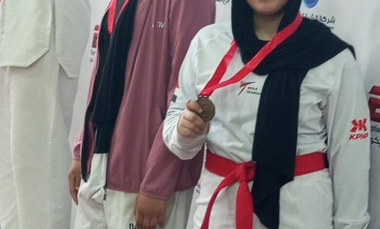 روز الغرباوي تفوز بالميدالية البرونزية فى بطولة الجمهوري للتايكوندو
