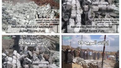إزالة ٥٥ حالة تعدي بالبناء المخالف بالشرقية