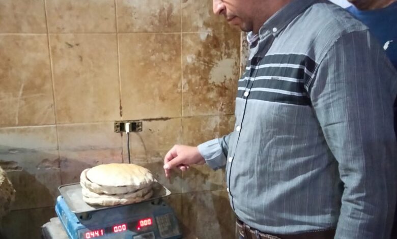 تحرير 4 محاضر  على المخابز بمركز ومدينة دسوق