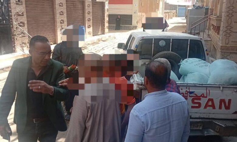 ضبط طن ونصف دقيق بلدى مدعم محظور تداوله داخل ماكينة طحين بالشهداء