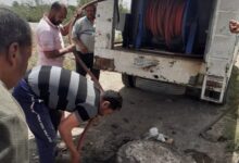 رفع كفاءة وصيانة شبكات الصرف الصحي بقرى قلين