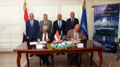 وزير النقل ورئيس هيئة قناة السويس ومحافظ القاهرة يشهدون مراسم توقيع عقد اتفاق لبناء وتوريد عدد 5 أتوبيسات نهرية