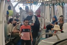 إقبال كبير على مونوريل شرق النيل فى رابع أيام عيد الأضحى المبارك