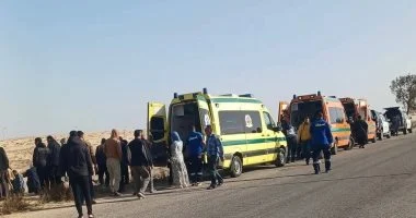 إصابة 5 أشخاص من أسرة واحدة فى انقلاب سيارة بطريق مصر الإسماعيلية