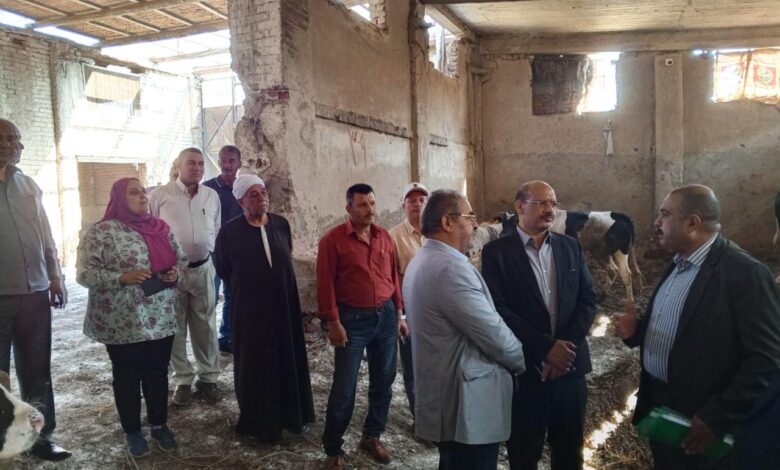 رئيس الإصلاح الزراعي يتفقد مشروعات الإنتاج الحيواني وتوريد القمح ومواجهة التعديات بالشرقية