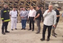 محافظ القليوبية ومدير الأمن يتابعان أعمال السيطرة عل حريق مخزن بطاريات وكاوتش بقليوب