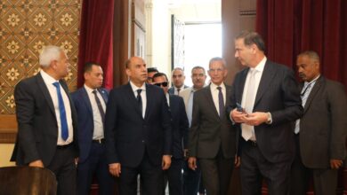 وزير الزراعة يستقبل وزيري العمل والمجالس النيابية ومحافظ الجيزة في معرض زهور الربيع