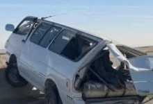 بسبب انفجار الإطار الأمامي لميكروباص :مصرع سيدة وإصابة 3 وإنقاذ 9 ا بترعة الفاروقية بمركز دار السلام،