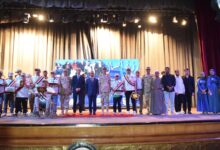 رئيس جامعة بني سويف يشهد احتفالية أبطال الإرادة لتسليم شهادات الإعفاء من التجنيد لذوي الهمم