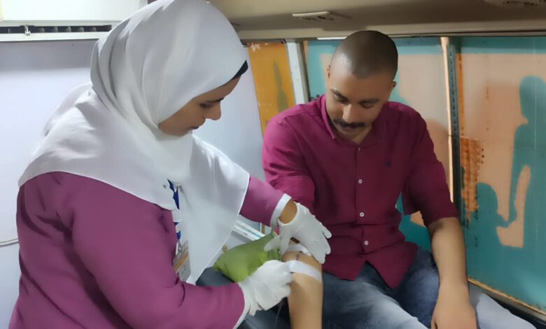 انطلاق حملة التبرع بالدم بدسوق في اليوم العالمي