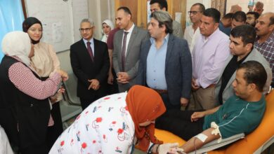 انطلاق الحملة القومية للتبرع بالدم بالمركز الإقليمي لنقل الدم بشرق النيل ببني سويف