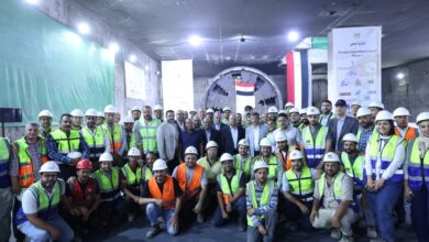 وزير النقل يشهد خروج ماكينة الحفر النفقي الثانية من محطة المساحة بإتجاه محطة الجيزة ضمن أعمال تنفيذ المرحلة الاولى من الخط الرابع للمترو