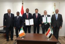 وزير الزراعة يبحث مع وزير الثروة الحيوانية والسمكية الإيفواري تعزيز سبل التعاون المشترك