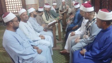 انعقاد المقرأة النموذجية بمسجد عمر بن عبدالعزيز بمديرية أوقاف بني سويف