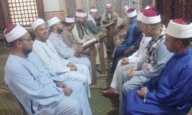 انعقاد المقرأة النموذجية بمسجد عمر بن عبدالعزيز بمديرية أوقاف بني سويف