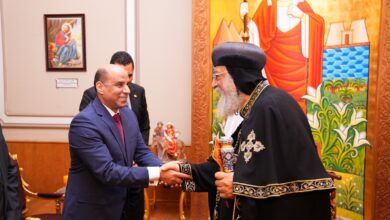ووزير العمل يؤكدعلى اسم مصر نلتقي..الكلمةُ التي قالها البابا تواضروس واختصرت المشهد كاملًا