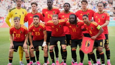 منتخب بلجيكا{ حصصه تدريبية لمواجهة الحرارة الشديدةقبل لقاءه منتخل مصر