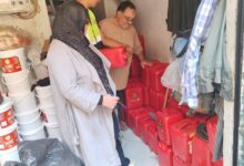 ضبط 4 أطنان خامات بلاستيك ومواد غذائية مجهولة المصدر ببلبيس