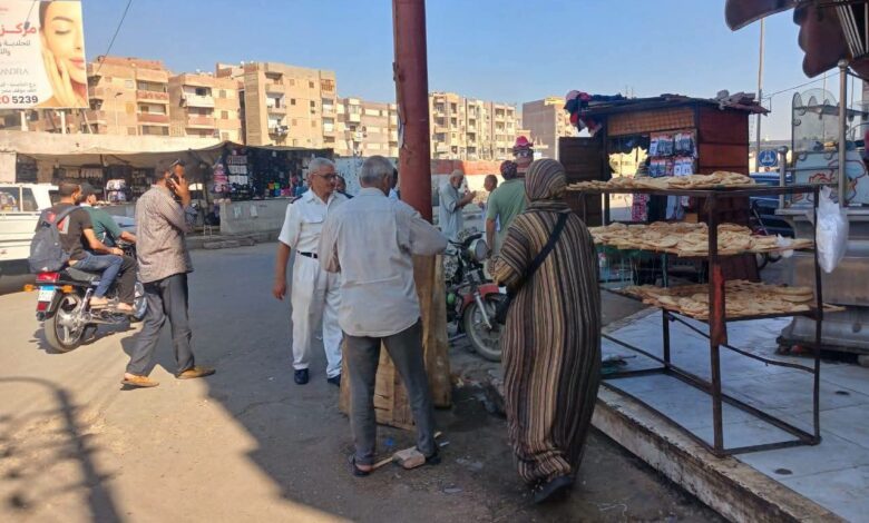 حملات لرفع الاشغالات بشوارع مدينه قويسنا