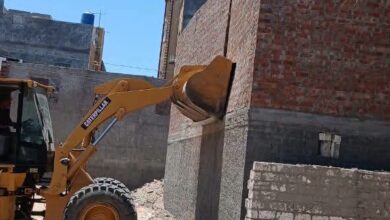حملات مكثفة لإزالة التعديات ومخالفات البناء فى كفرالشيخ