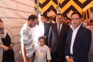 محافظ القليوبية ورئيس جامعة بنها يفتتحان القافلة التنموية الشاملة بقرية طحلة