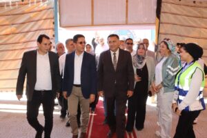 محافظ القليوبية ورئيس جامعة بنها يفتتحان القافلة التنموية الشاملة بقرية طحلة