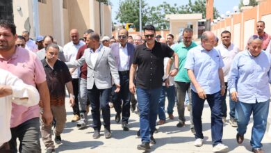رئيس الجهاز التنفيذي ورئيس مياه القليوبية فى جولة ميدانية لمتابعة الاستعدادات النهائية لتسليم مشروعات المياه والصرف الصحي ببنها وكفر شكر