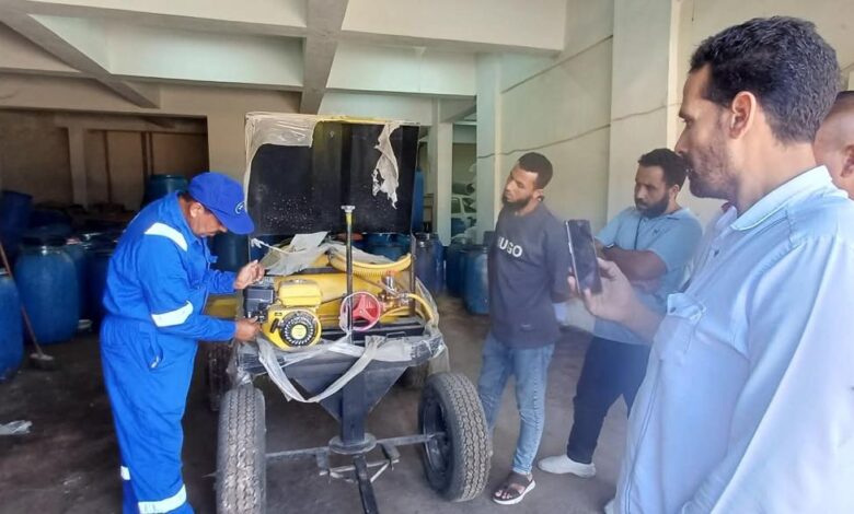 "المركزية للمكافحة" تنفذ برنامجاً تدريبياً لصيانة المعدات وآلات الرش بمحافظة مطروح