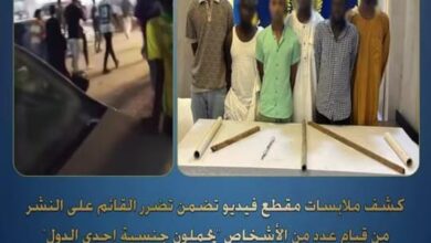 كشف ملابسات مقطع فيديو لأشخاص "يحملون جنسية إحدى الدول" بالتشاجر بإستخدام عصى خشبية بقسم شرطة السلام أول