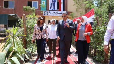 وزيرة التنمية المحلية والبيئة ومحافظ القليوبية يفتتحان المركز التكنولوجي الجديد بالوحدة المحلية بأجهور الكبرى