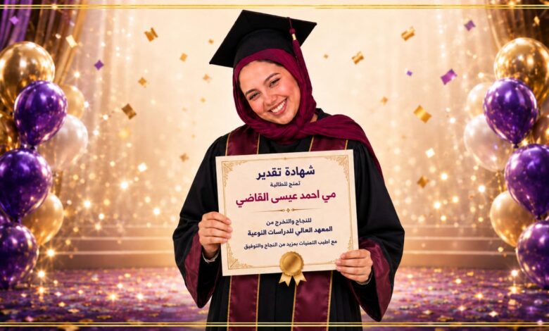تهنئة خاصة بمناسبة النجاح والتخرج