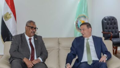 وزير الزراعة يستقبل نظيره السوداني ومدير "المنظمة العربية"