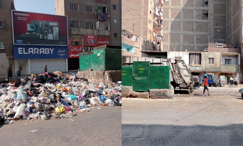 محافظ الجيزة يوجه هيئة النظافة والتجميل برفع المخلفات ونظافة شارع حسين مهران وبشتيل والأقصر حي المنيرة الغربية .